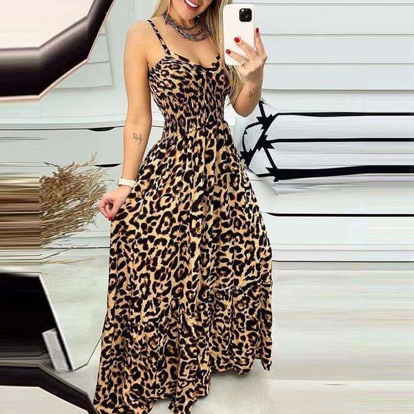 dress summer womens clothing leopard print v neck brace high waist graceful and fashionable long, Black;gray
dress summer womens clothing leopard print v neck brace high waist graceful and fashionable long, Black;gray