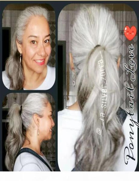 white blonde two tone blend silver grey salt pepper human hair ponytail hairpiece wraps wavy pony tail 100g140g9146752, Black
white blonde two tone blend silver grey salt pepper human hair ponytail hairpiece wraps wavy pony tail 100g140g9146752, Black
