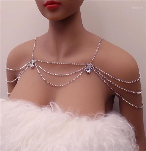 chains fashion unique rhinestone shoulder chain wedding bridal jewelry body bling crystal water drop necklace6145108, Silver
chains fashion unique rhinestone shoulder chain wedding bridal jewelry body bling crystal water drop necklace6145108, Silver