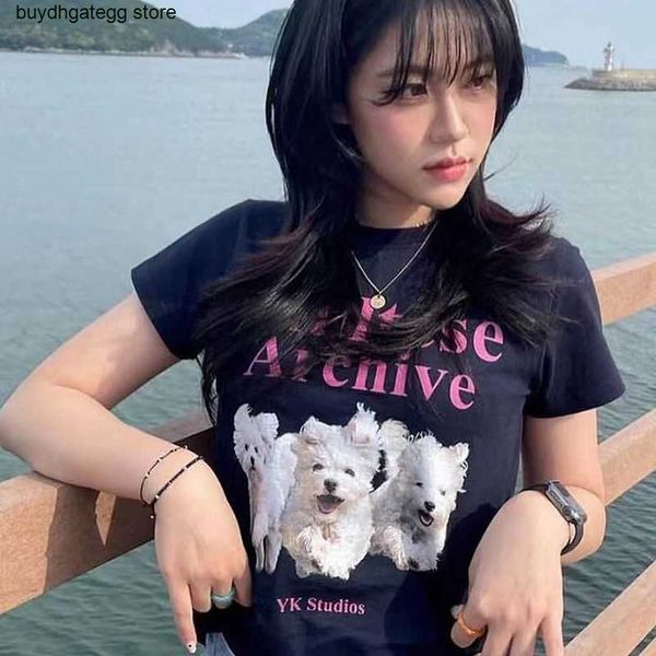 ladies t-shirts fashion brand waikei korean version short sleeved three dog couple cute and loose fitting ins trendy pure cotton, White
ladies t-shirts fashion brand waikei korean version short sleeved three dog couple cute and loose fitting ins trendy pure cotton, White