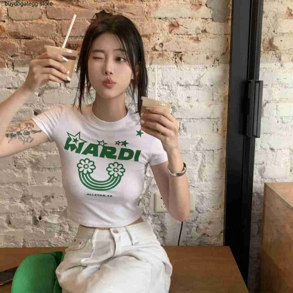 women's t-shirts fashion brand mardi mercredi korean new rainbow smiley face letter short sleeved slim fit spicy girl, White
women's t-shirts fashion brand mardi mercredi korean new rainbow smiley face letter short sleeved slim fit spicy girl, White