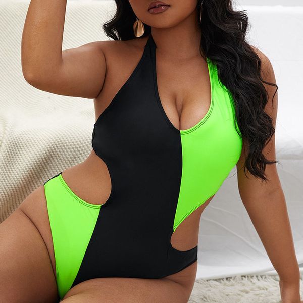 one-piece suits for big woman plus size swimwear halter monokini lady bathing suit color block swimsuit oversize beachwear water sports
one-piece suits for big woman plus size swimwear halter monokini lady bathing suit color block swimsuit oversize beachwear water sports