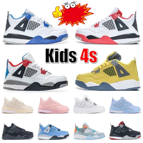 with box 4s basketball shoes kids youth toddlers jumpman 4 sneakers motorsports fire red what the lightning sail pink university blue traine, Black
with box 4s basketball shoes kids youth toddlers jumpman 4 sneakers motorsports fire red what the lightning sail pink university blue traine, Black