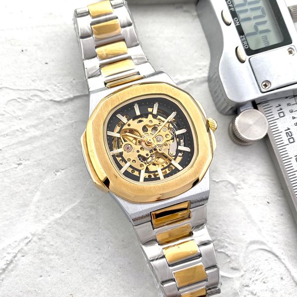 watch mens watch hollow automatic mechanical movement silver stainless steel bracelet sapphire waterproof design 40mm, Slivery;brown
watch mens watch hollow automatic mechanical movement silver stainless steel bracelet sapphire waterproof design 40mm, Slivery;brown
