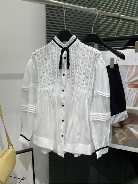 women's blouses & shirts european fashion designer spring/summer 2023 new manual cable nail bead decoration doll version bubble long sl, White
women's blouses & shirts european fashion designer spring/summer 2023 new manual cable nail bead decoration doll version bubble long sl, White