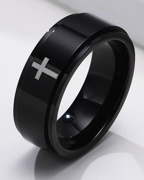 6mm 8mm stainless steel rings for men and women rotating design with engrave cross jewelry party gift fashionable and versatile show your pe, Silver
6mm 8mm stainless steel rings for men and women rotating design with engrave cross jewelry party gift fashionable and versatile show your pe, Silver