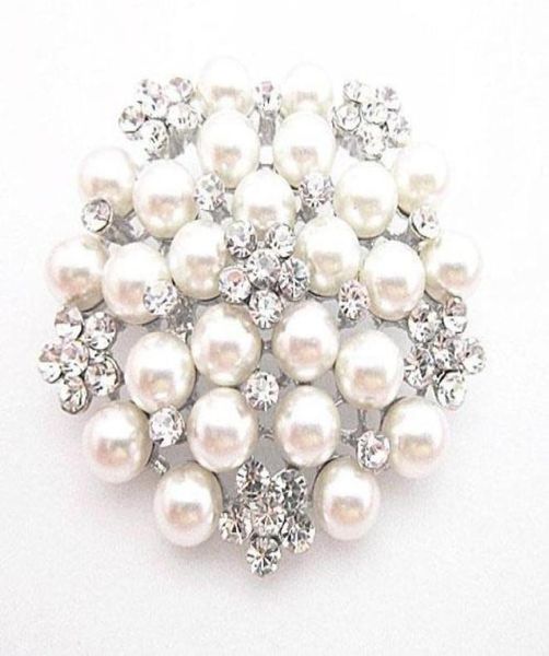 vintage silver tone faux pearlcrystal flower pin brooch wedding costume broach b028 vintage imitation pearl flower bridal bouquet63843890, Gray 
vintage silver tone faux pearlcrystal flower pin brooch wedding costume broach b028 vintage imitation pearl flower bridal bouquet63843890, Gray