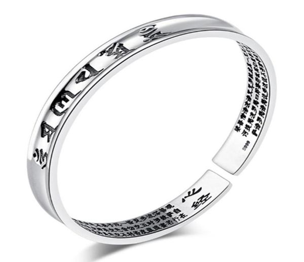 925 sterling silver items jewelry wedding charm bracelets bangle carven blessing heart sutra words new arrival6607263, Black
925 sterling silver items jewelry wedding charm bracelets bangle carven blessing heart sutra words new arrival6607263, Black