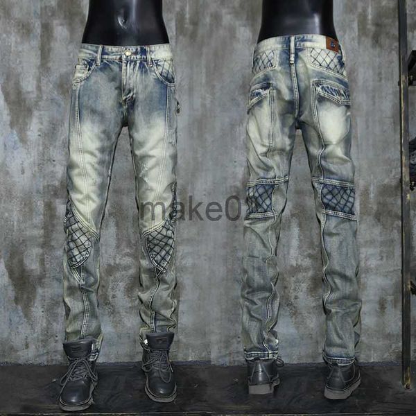 men's jeans new trend retro stitching jeans personality european and american style men's old slim jeans x0714, Blue
men's jeans new trend retro stitching jeans personality european and american style men's old slim jeans x0714, Blue