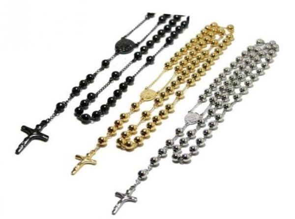 goldblacksilver ice 6mm ball jesus cross rosary chain necklace 316l stainless steel jewelry5837289, Silver
goldblacksilver ice 6mm ball jesus cross rosary chain necklace 316l stainless steel jewelry5837289, Silver