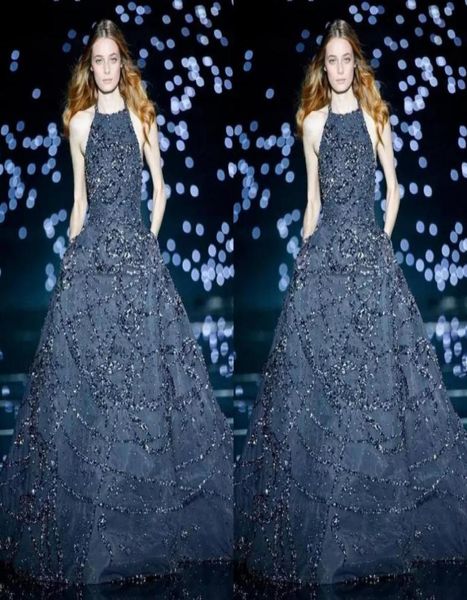 elie saab 2020 dark navy evening dresses halter neck tulle aline prom gowns full length formal party celebrity dress customi8694568, Black
elie saab 2020 dark navy evening dresses halter neck tulle aline prom gowns full length formal party celebrity dress customi8694568, Black