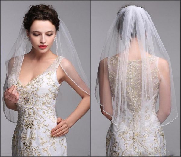 one layer bridal wed veils comb white and ivory wedding veil cathedral tulle beaded short wedding veil 20184267365, Black
one layer bridal wed veils comb white and ivory wedding veil cathedral tulle beaded short wedding veil 20184267365, Black