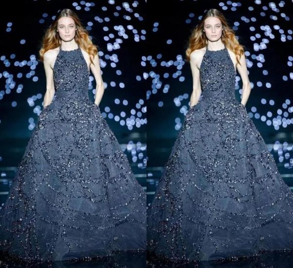 elie saab 2020 dark navy evening dresses halter neck tulle aline prom gowns full length formal party celebrity dress customi5498342, Black
elie saab 2020 dark navy evening dresses halter neck tulle aline prom gowns full length formal party celebrity dress customi5498342, Black