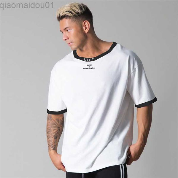 men's t-shirts summer new loose breathable cotton casual oversized t-shirt men's gym fitness short-sleeved sports exercise fashion, White;black
men's t-shirts summer new loose breathable cotton casual oversized t-shirt men's gym fitness short-sleeved sports exercise fashion, White;black