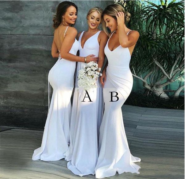mermaid bridesmaid dresses v neck satin backless long bridesmaid gowns wedding guest prom party dresses1989589, White;pink
mermaid bridesmaid dresses v neck satin backless long bridesmaid gowns wedding guest prom party dresses1989589, White;pink
