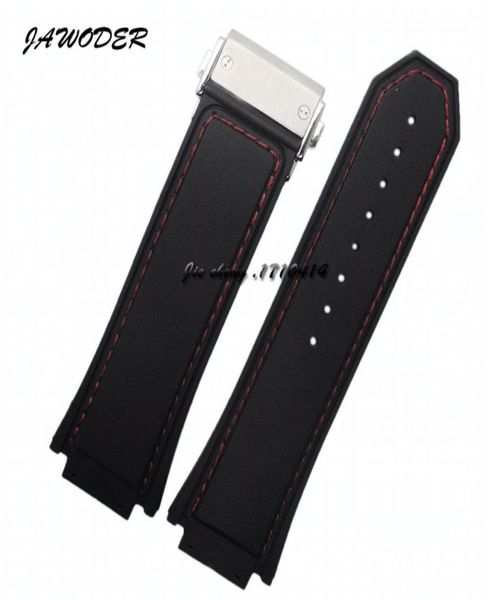 jawoder watchband 30 x19mm men red stitched black silicone rubber watch band strap stainless steel deployment buckle for hub big b5886245, Black;brown
jawoder watchband 30 x19mm men red stitched black silicone rubber watch band strap stainless steel deployment buckle for hub big b5886245, Black;brown