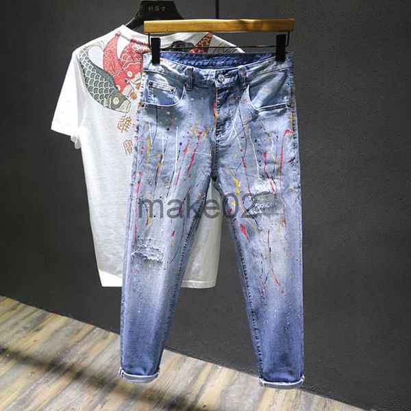 men's jeans graffiti ripped men's jeans korean fashion hole designer jeans pencil pants streetwear hip hop denim pants men cowboy, Blue
men's jeans graffiti ripped men's jeans korean fashion hole designer jeans pencil pants streetwear hip hop denim pants men cowboy, Blue