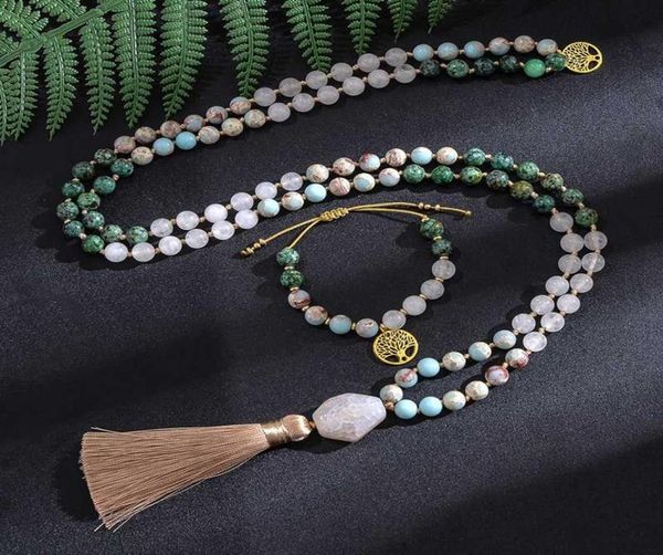 pendant necklaces 8mm white jade african turquoise emperor jasper beads knotted japamala necklace meditation yoga jewelry set 108 9906465, Silver
pendant necklaces 8mm white jade african turquoise emperor jasper beads knotted japamala necklace meditation yoga jewelry set 108 9906465, Silver