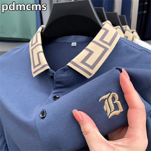men's polos summer men's polo shirt lapel embroidery t-shirt for men korean luxury brand ropa men's clothing business short s, White;black
men's polos summer men's polo shirt lapel embroidery t-shirt for men korean luxury brand ropa men's clothing business short s, White;black