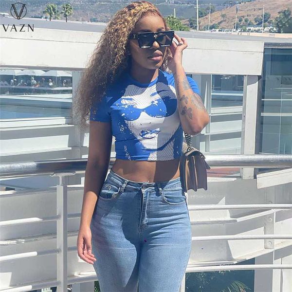women's t-shirt vazn 2023 fashion new printed street hip hop style lady t shirt women new short sleeve round neck casual t shirt l23071, White
women's t-shirt vazn 2023 fashion new printed street hip hop style lady t shirt women new short sleeve round neck casual t shirt l23071, White