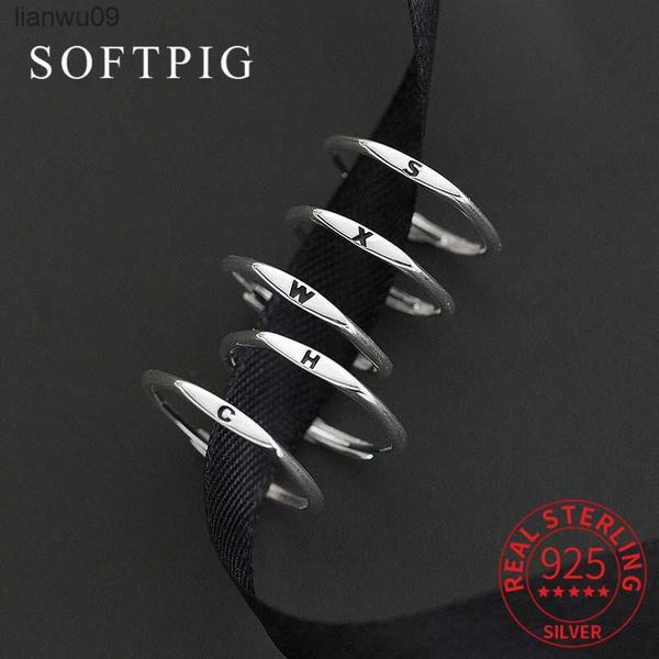softpig real 925 sterling silver 26 letters adjustable ring for fashion women classic fine jewelry minimalist accessories gift l230704, Golden;silver
softpig real 925 sterling silver 26 letters adjustable ring for fashion women classic fine jewelry minimalist accessories gift l230704, Golden;silver