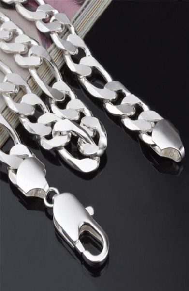 12mm 20inches 925 sterling silver plated figaro chain necklace fashion jewelry for men 8411396255995
12mm 20inches 925 sterling silver plated figaro chain necklace fashion jewelry for men 8411396255995