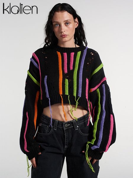 women's sweaters klalien fashion casual knit sweater women autumn simple patchwork colorful tassel pullover sweater female streetwear 2, White;black
women's sweaters klalien fashion casual knit sweater women autumn simple patchwork colorful tassel pullover sweater female streetwear 2, White;black