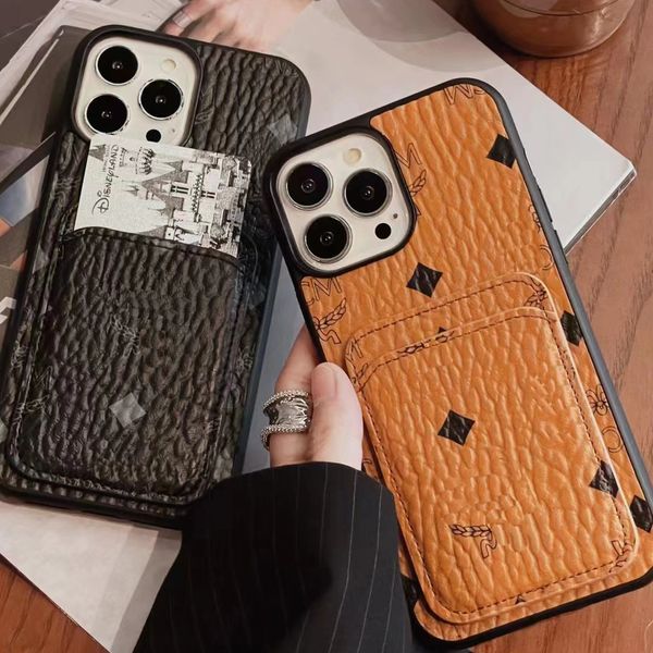 Beautiful Phone Cases iPhone 15 14 pro max Luxury Leather Card Slot Purse 18 17 16 15pro 14pro 13pro 12pro 11pro X Xs 7 8 mini Case with Logo Box 0704