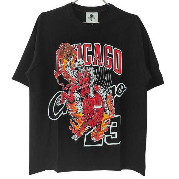 warren fashion brand large short sleeve chicago main skull print basketball fan short sleeve, White;black
warren fashion brand large short sleeve chicago main skull print basketball fan short sleeve, White;black