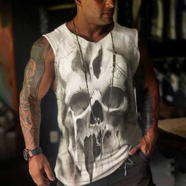 men' tank black skull t shirt men punk skeleton t-shirt rock gun tank vest 3d print tshirt vintage gothic mens clothing summer l230, White;black
men' tank black skull t shirt men punk skeleton t-shirt rock gun tank vest 3d print tshirt vintage gothic mens clothing summer l230, White;black