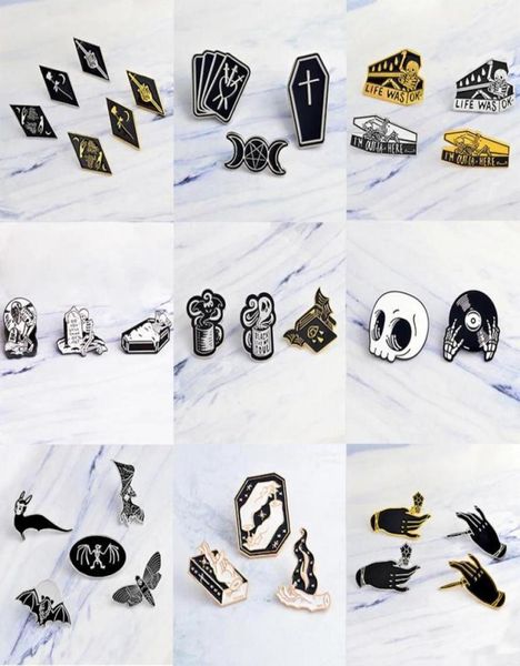 pins brooches set enamel pins punk dark black brooch witch magic skull vampire button denim badge gothic lapel custom jewelry gif75800823, Gray
pins brooches set enamel pins punk dark black brooch witch magic skull vampire button denim badge gothic lapel custom jewelry gif75800823, Gray