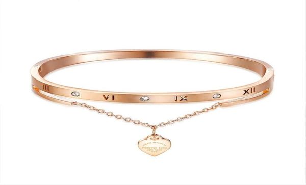 fashion luxury designer beautiful sparkling diamond zircon heart charms bangle bracelet for woman girls 17 cm rose gold titanium s1345679, Black
fashion luxury designer beautiful sparkling diamond zircon heart charms bangle bracelet for woman girls 17 cm rose gold titanium s1345679, Black