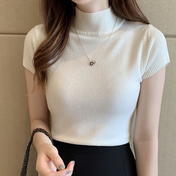 women's t shirt casual women clothing korean knitted blusas mujer de moda spring summer solid slim turtleneck blouse 8622 230714, White
women's t shirt casual women clothing korean knitted blusas mujer de moda spring summer solid slim turtleneck blouse 8622 230714, White