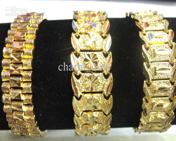 3 style choose brand new men 24k yellow gold gep solid fill gp bracelet fashion men gold bracelet 8quot1390761, Black
3 style choose brand new men 24k yellow gold gep solid fill gp bracelet fashion men gold bracelet 8quot1390761, Black