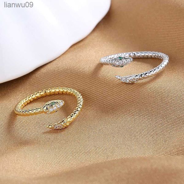 open snake ring 925 sterling silver adjustable for woman luxury engagement rings fashion wedding party jewelry l230704, Golden;silver
open snake ring 925 sterling silver adjustable for woman luxury engagement rings fashion wedding party jewelry l230704, Golden;silver