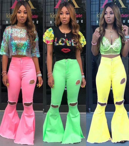 3 colors holes ripped women girls jeans candy colors denim high waist flare jeans bell bottom casual pants full length summ7707911, Blue
3 colors holes ripped women girls jeans candy colors denim high waist flare jeans bell bottom casual pants full length summ7707911, Blue