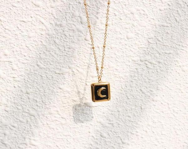 vintage square pendant black baroque moon crescent clavicle necklace femme stainless steel 18 k plated chain collar necklaces4060365, Silver
vintage square pendant black baroque moon crescent clavicle necklace femme stainless steel 18 k plated chain collar necklaces4060365, Silver