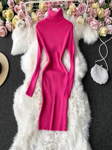 long sleeve turtleneck solid slim buttock pencil dress women vintage robe new 2020 auutmn winter ladies knit office dress korean6319881, Black;gray
long sleeve turtleneck solid slim buttock pencil dress women vintage robe new 2020 auutmn winter ladies knit office dress korean6319881, Black;gray