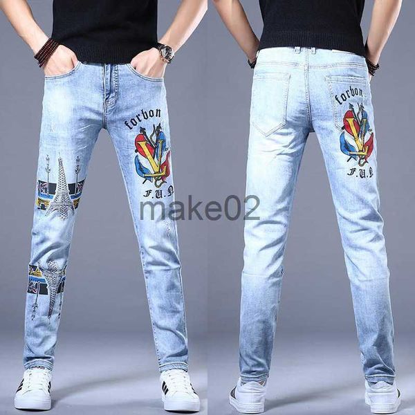 men's jeans mens slimming straight denim pants fashion print blue jeans scratches casual jeans men elastic trendy street jeans x0714
men's jeans mens slimming straight denim pants fashion print blue jeans scratches casual jeans men elastic trendy street jeans x0714