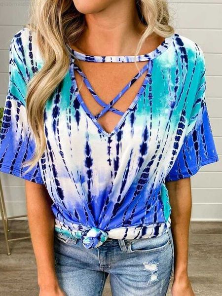 women's t-shirt women's tie dye blouse criss-cross hollow out deep v neck choker short sleeve t shirts tunic tee summer 2023 y2k, White
women's t-shirt women's tie dye blouse criss-cross hollow out deep v neck choker short sleeve t shirts tunic tee summer 2023 y2k, White