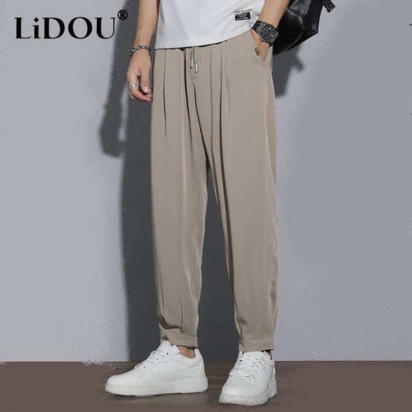 men's pants spring summer fashion korean style casual harajuku loose trousers men oversize solid color pockets streetwear clothes 23071, Black
men's pants spring summer fashion korean style casual harajuku loose trousers men oversize solid color pockets streetwear clothes 23071, Black