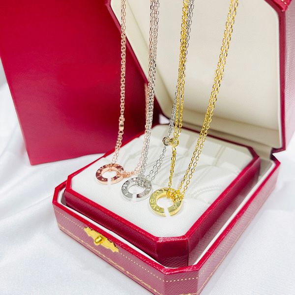 luxury fashion necklace designer jewelry party sterling silver double rings diamond pendant rose gold necklaces for women fancy dress long c
luxury fashion necklace designer jewelry party sterling silver double rings diamond pendant rose gold necklaces for women fancy dress long c
