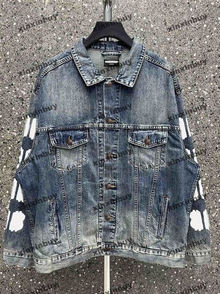 xinxinbuy men designer coat jacket paris graffiti destroyed denim jacket long sleeve women black blue xs-l, Black;brown
xinxinbuy men designer coat jacket paris graffiti destroyed denim jacket long sleeve women black blue xs-l, Black;brown