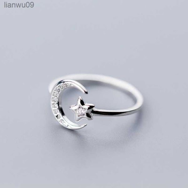 real 925 sterling silver minimalist zircon moon star opening ring for charming women party fine jewelry cute 2019 gift l230704, Golden;silver
real 925 sterling silver minimalist zircon moon star opening ring for charming women party fine jewelry cute 2019 gift l230704, Golden;silver