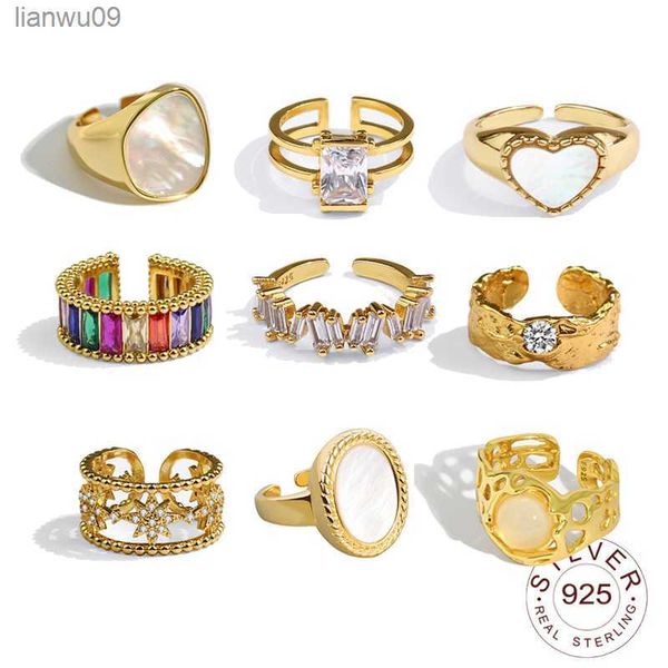 925 sterling silver rings for women zircon v gold color vintage wedding trendy jewelry large adjustable antique rings anillos l230704, Golden;silver
925 sterling silver rings for women zircon v gold color vintage wedding trendy jewelry large adjustable antique rings anillos l230704, Golden;silver