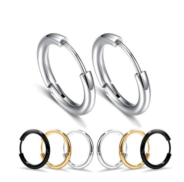 316l stainless steel hypoallergenic hoop earrings mens punk titanium steel huggie ear rings for women fashion jewelry gift1928145, Golden;silver
316l stainless steel hypoallergenic hoop earrings mens punk titanium steel huggie ear rings for women fashion jewelry gift1928145, Golden;silver