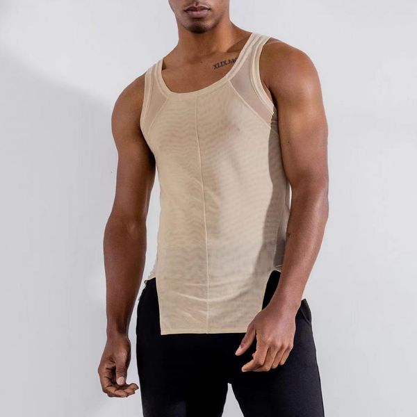 mens tank men summer vest slim fit sleeveless round neck seethrough split hem mesh casual 230713, White;black
mens tank men summer vest slim fit sleeveless round neck seethrough split hem mesh casual 230713, White;black