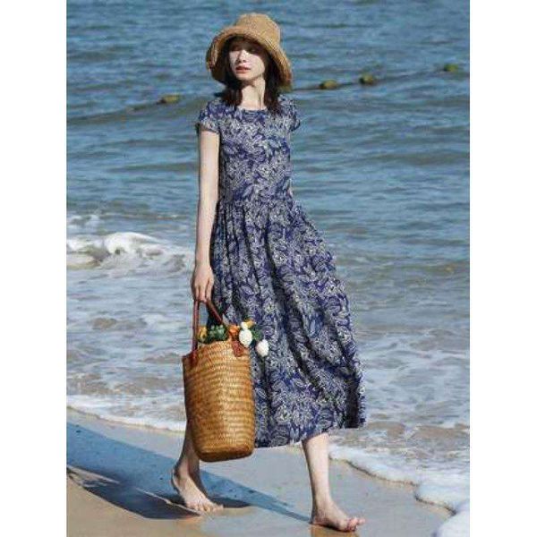 summer artistic loose plus size womens clothing plump girls mid length waist slimming floral dress, Black;gray
summer artistic loose plus size womens clothing plump girls mid length waist slimming floral dress, Black;gray