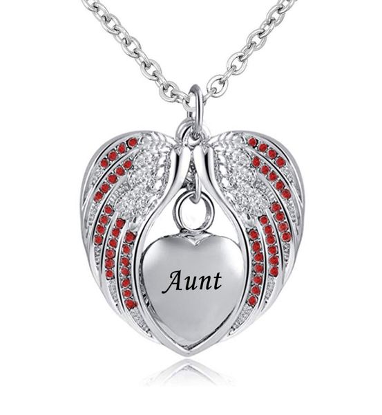 aunt angel wing urn necklace for ashes cremation memorial stainless steel heart keepsake birthstone crystal pendant necklace jewel1580720, Silver
aunt angel wing urn necklace for ashes cremation memorial stainless steel heart keepsake birthstone crystal pendant necklace jewel1580720, Silver