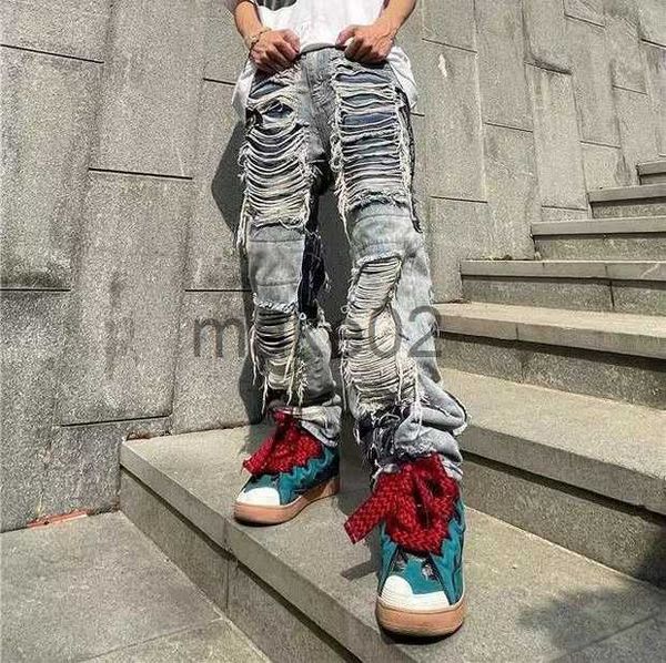 men's jeans y2k men's vintage ripped jeans clothes fashion trousers cross splicing streetwear straight baggy trousers pants for me, Blue
men's jeans y2k men's vintage ripped jeans clothes fashion trousers cross splicing streetwear straight baggy trousers pants for me, Blue